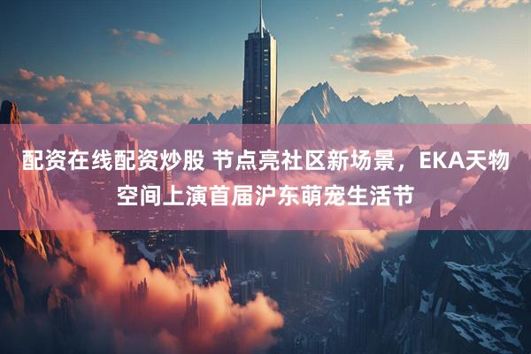 配资在线配资炒股 节点亮社区新场景，EKA天物空间上演首届沪东萌宠生活节